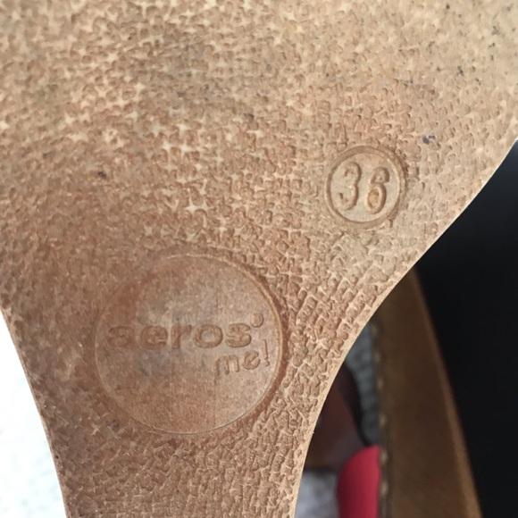 Leather wedge sandals. Size 36, worn twice. Lasocki, quality Polish brand fits 6 - Picture 4 of 5